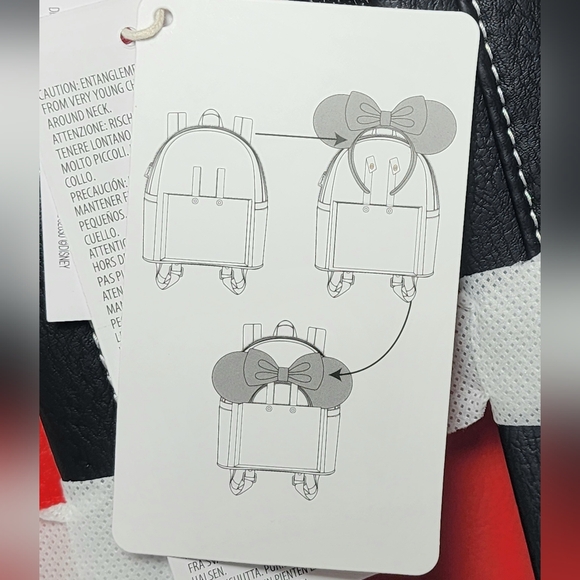 Loungefly Disney Parks Minnie Mouse Sequin Polka Dot Mini Backpack NWT - Picture 10 of 10